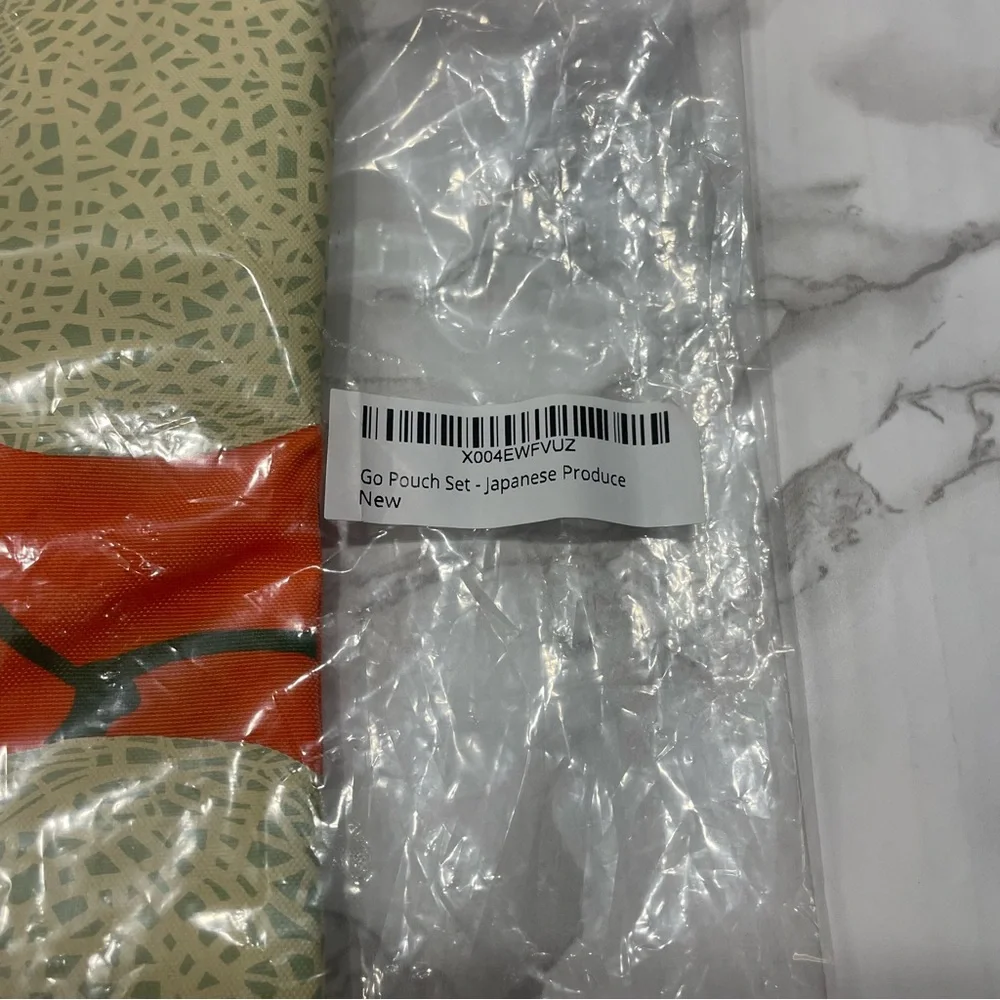 Baggu Go Standard Bag Set of 3 in Japanese Produce Print - Picture 5 of 8